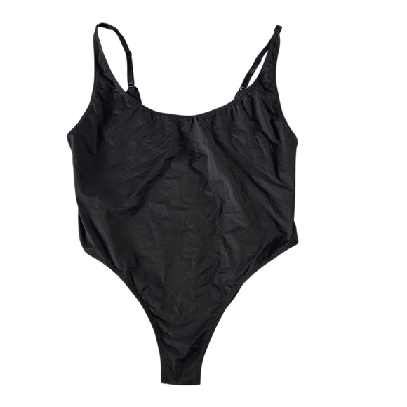 SKIMS SWIM SCOOP NECK ONE PIECE Swimsuit Bathing suit Onyx Black 4X Plus Size - Picture 2 of 6